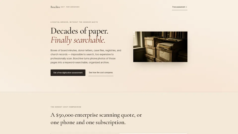 Homepage snapshot at launch