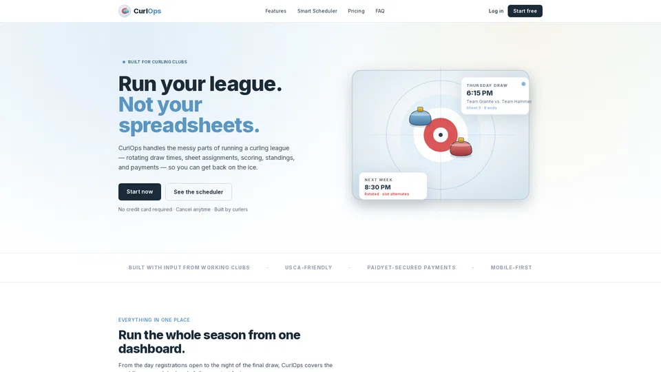Homepage snapshot at launch