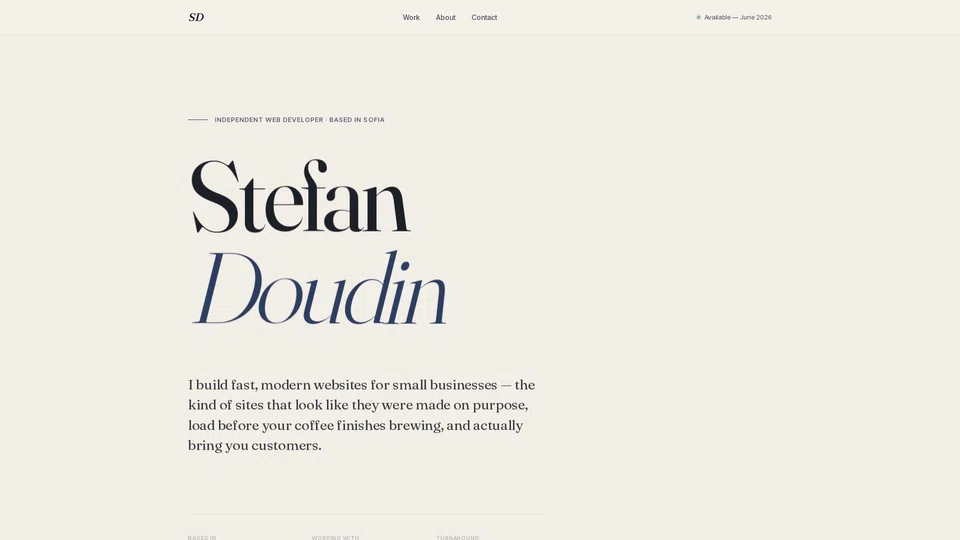 Homepage snapshot at launch