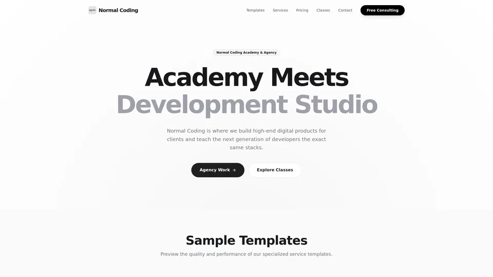 Homepage snapshot at launch