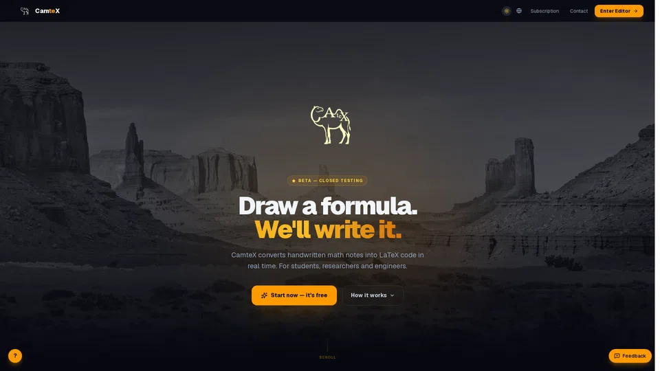 Homepage snapshot at launch
