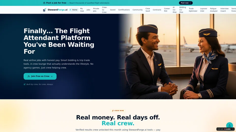 Homepage snapshot at launch