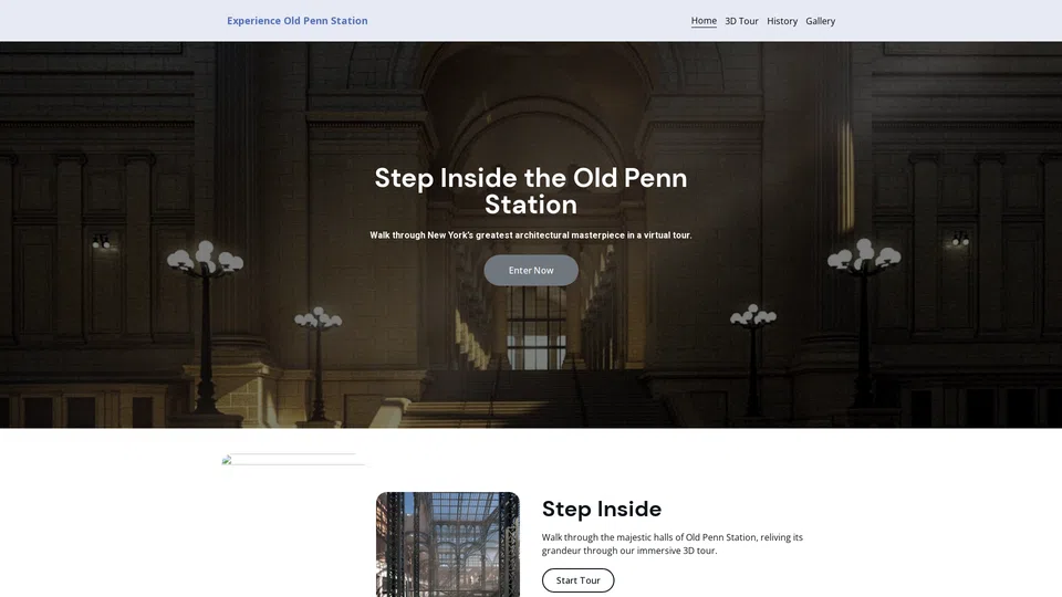 Homepage snapshot at launch