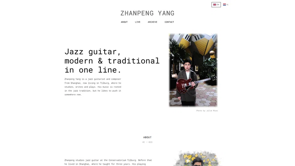 Homepage snapshot at launch