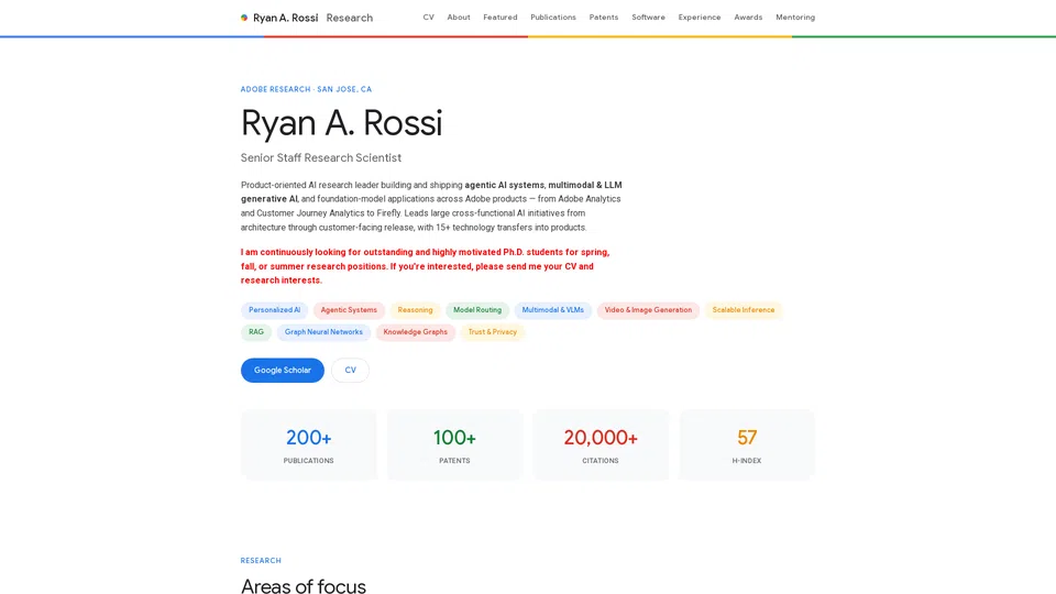 Homepage snapshot at launch