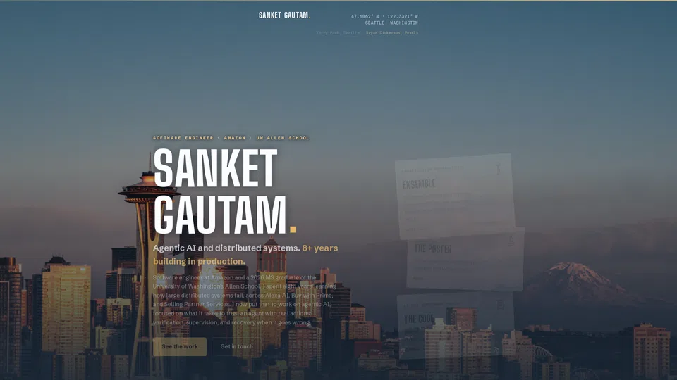 Homepage snapshot at launch