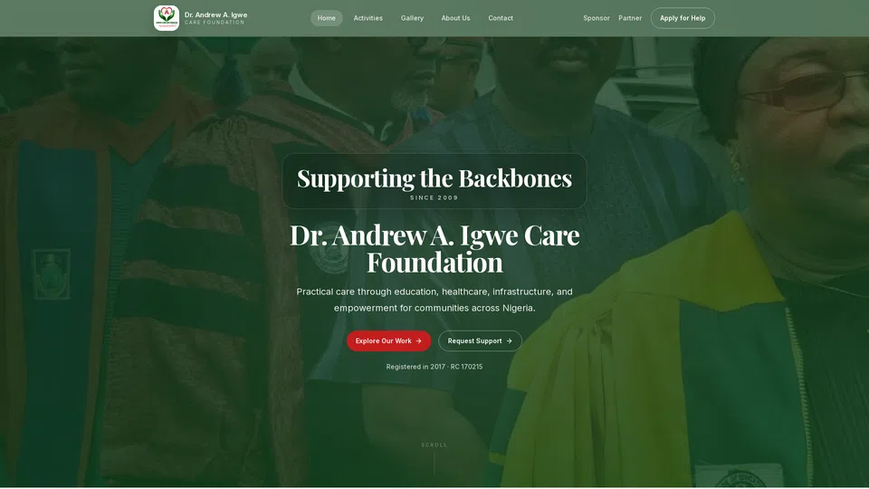 Homepage snapshot at launch