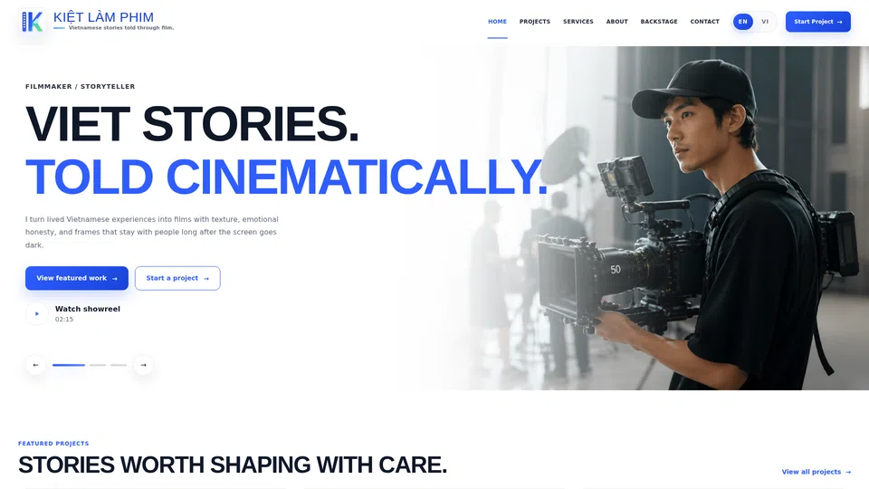 Homepage snapshot at launch