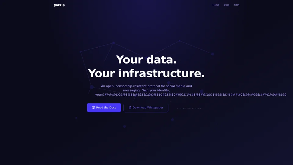 Homepage snapshot at launch