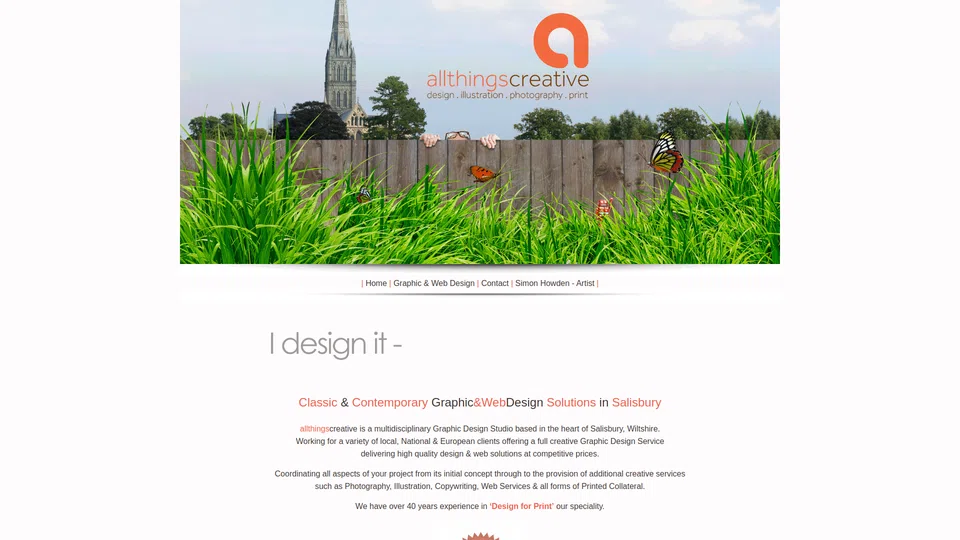 Homepage snapshot at launch