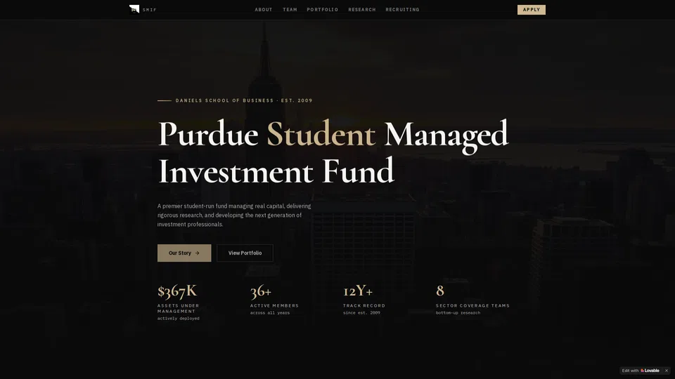Homepage snapshot at launch