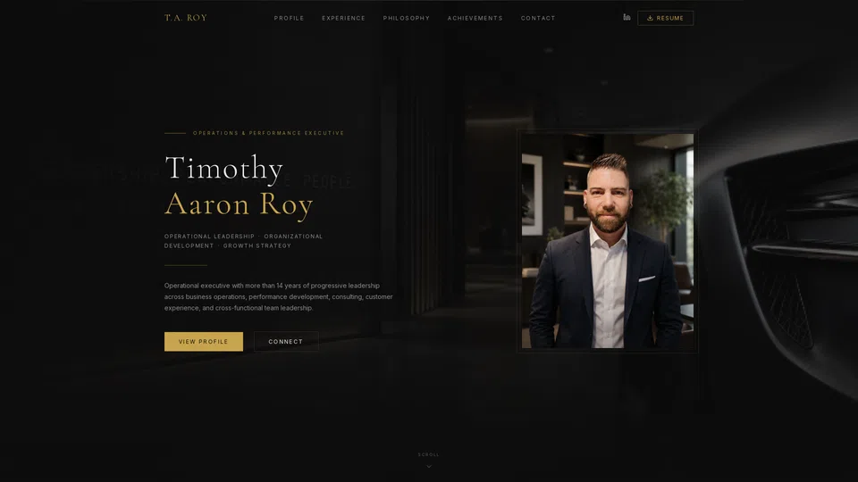 Homepage snapshot at launch
