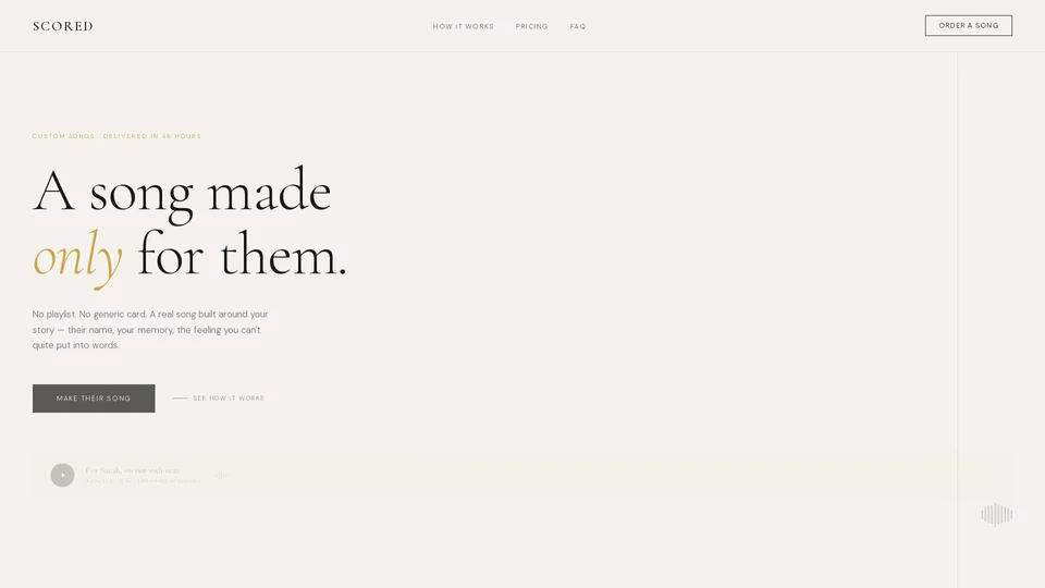 Homepage snapshot at launch