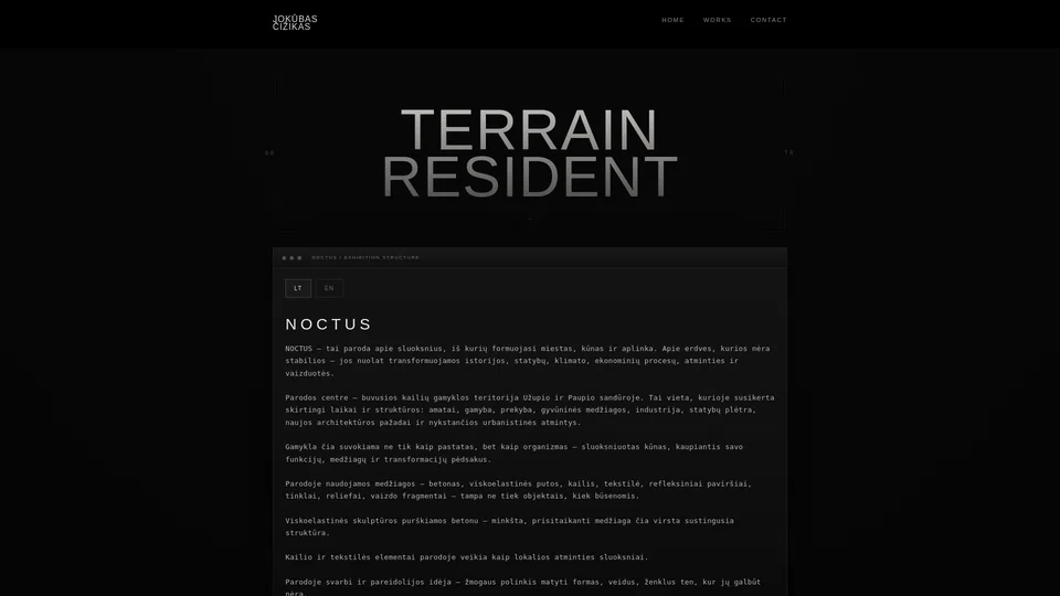 Homepage snapshot at launch