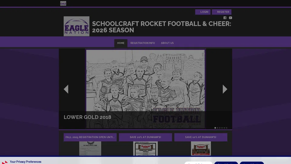 Homepage snapshot at launch