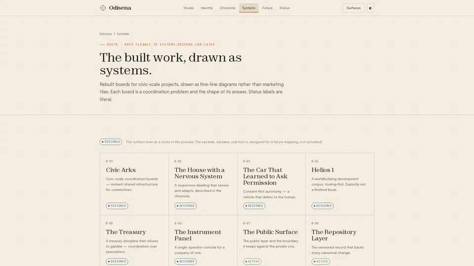 Homepage snapshot at launch