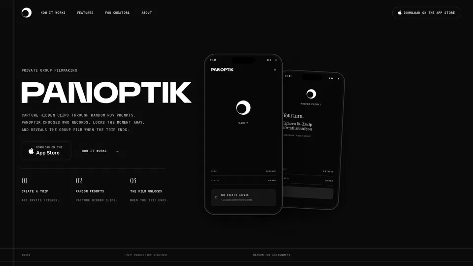 Homepage snapshot at launch