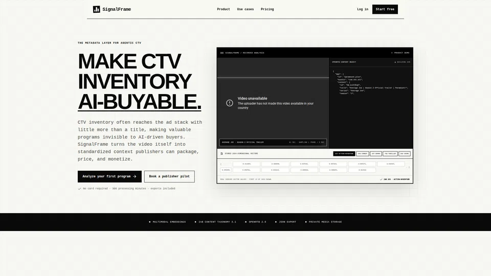 Homepage snapshot at launch