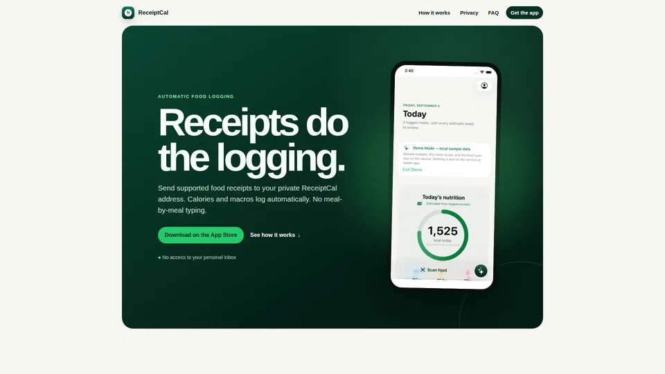 Homepage snapshot at launch