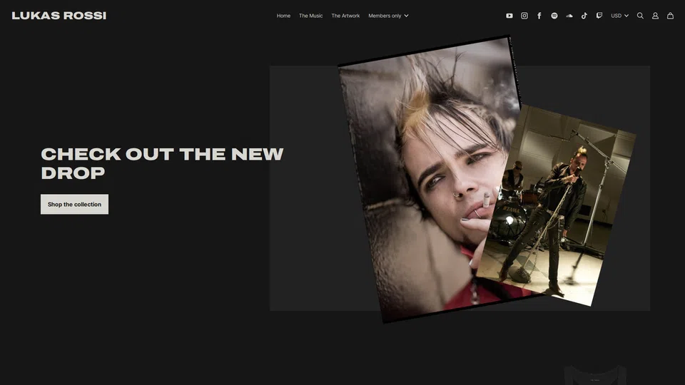 Homepage snapshot at launch