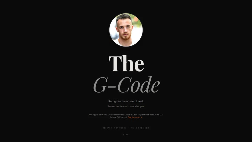 Homepage snapshot at launch