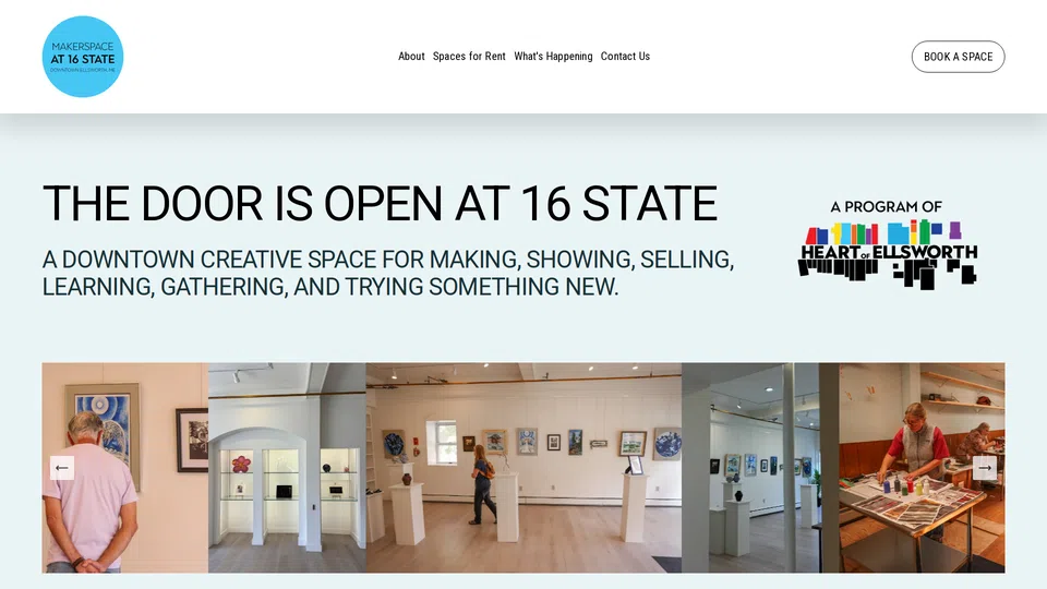 Homepage snapshot at launch