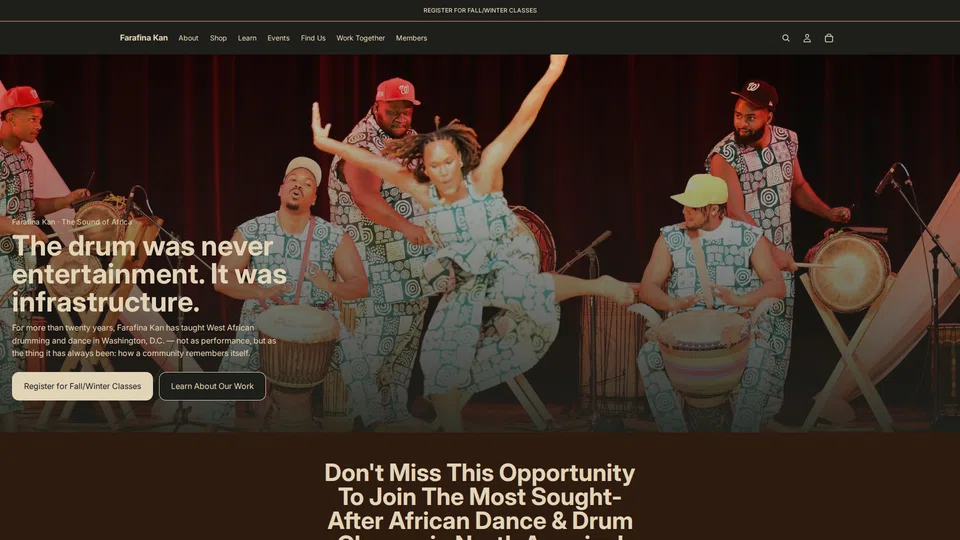 Homepage snapshot at launch