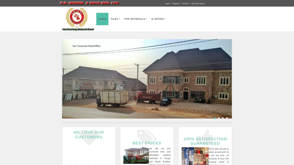 Homepage snapshot at launch
