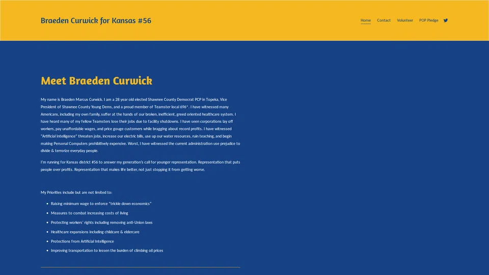 Homepage snapshot at launch