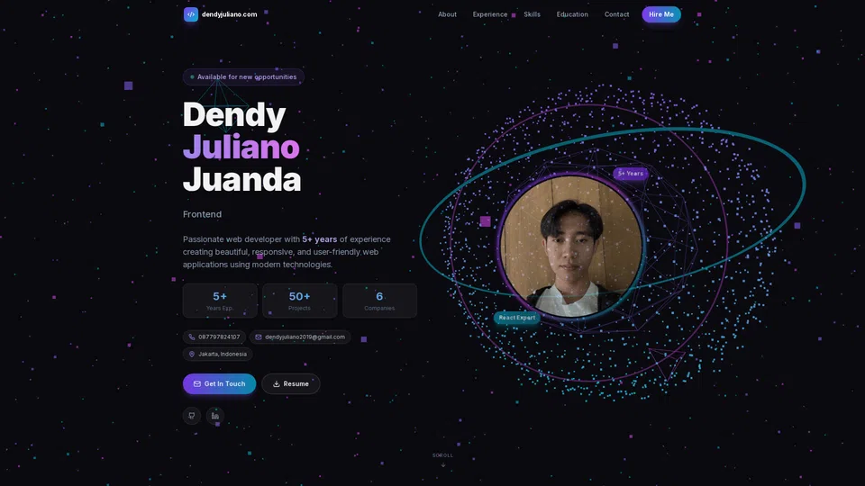 Homepage snapshot at launch