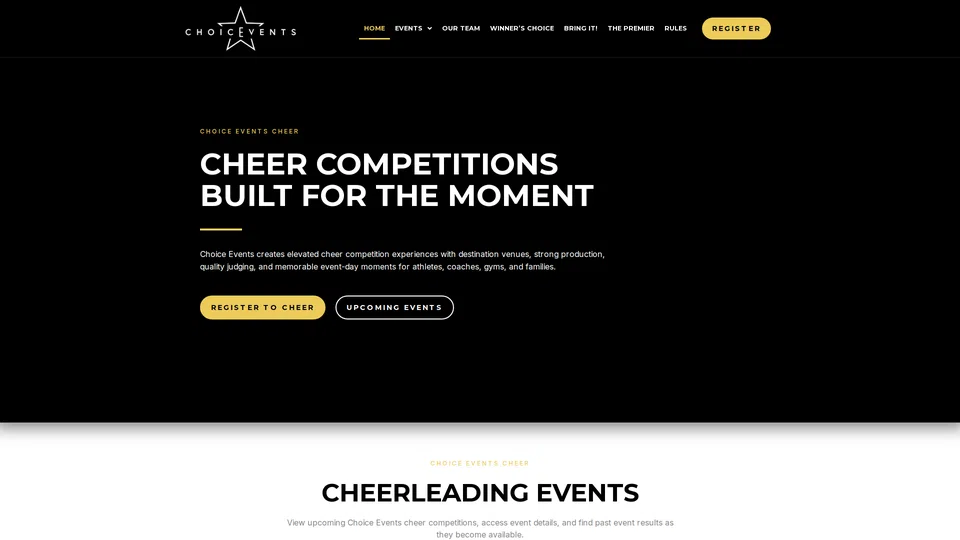 Homepage snapshot at launch