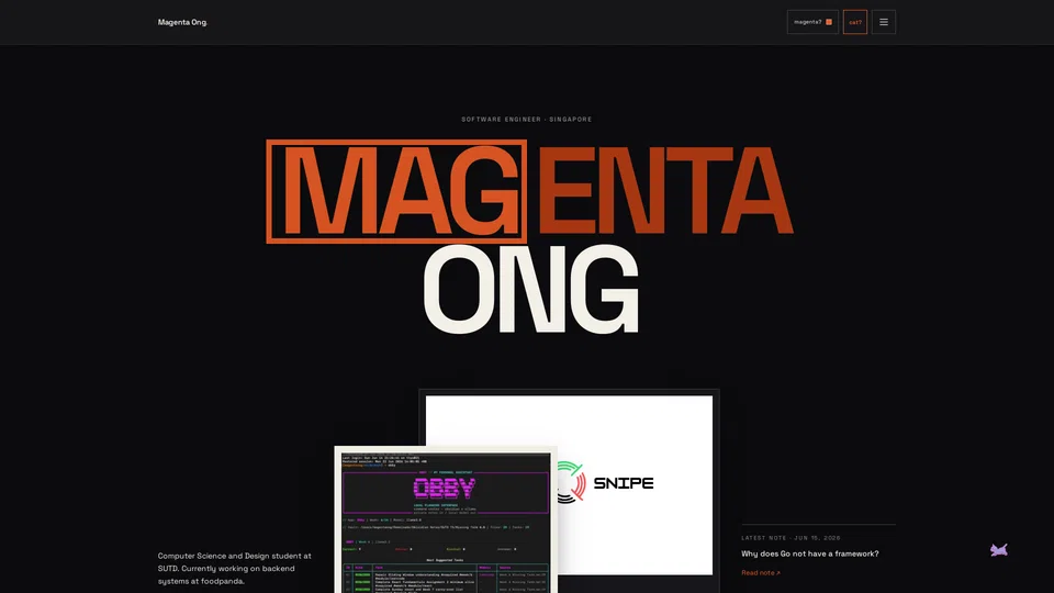 Homepage snapshot at launch