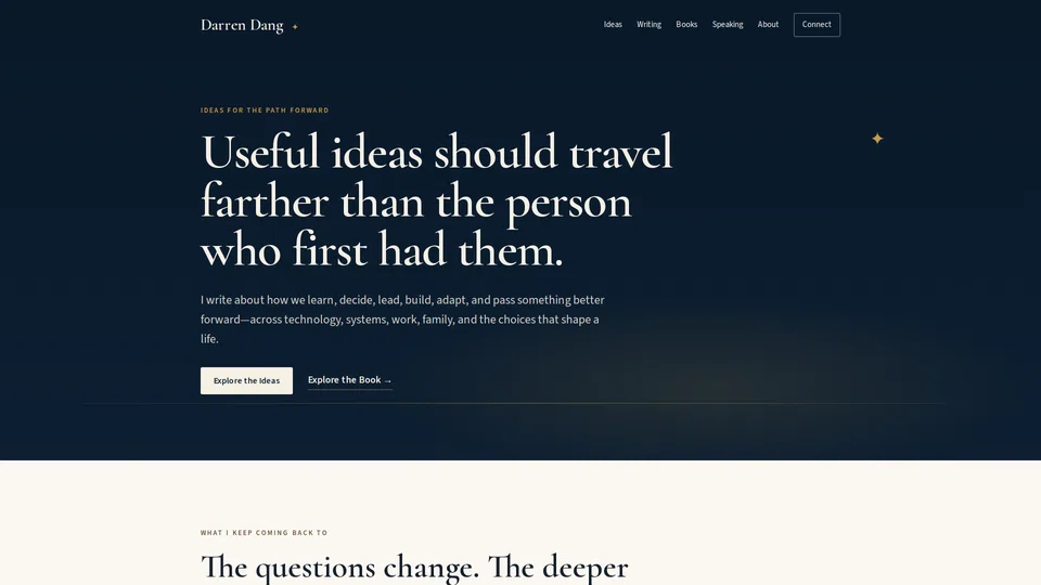 Homepage snapshot at launch
