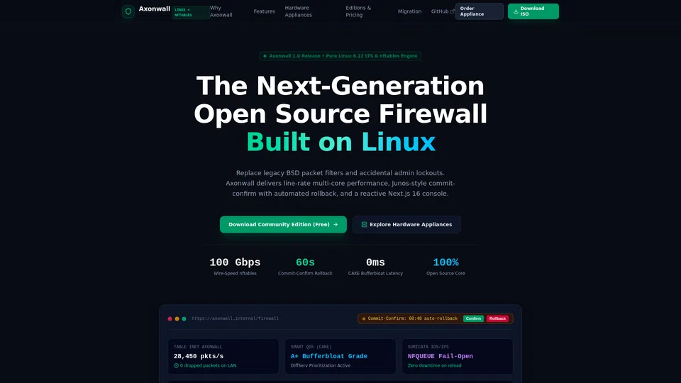 Homepage snapshot at launch