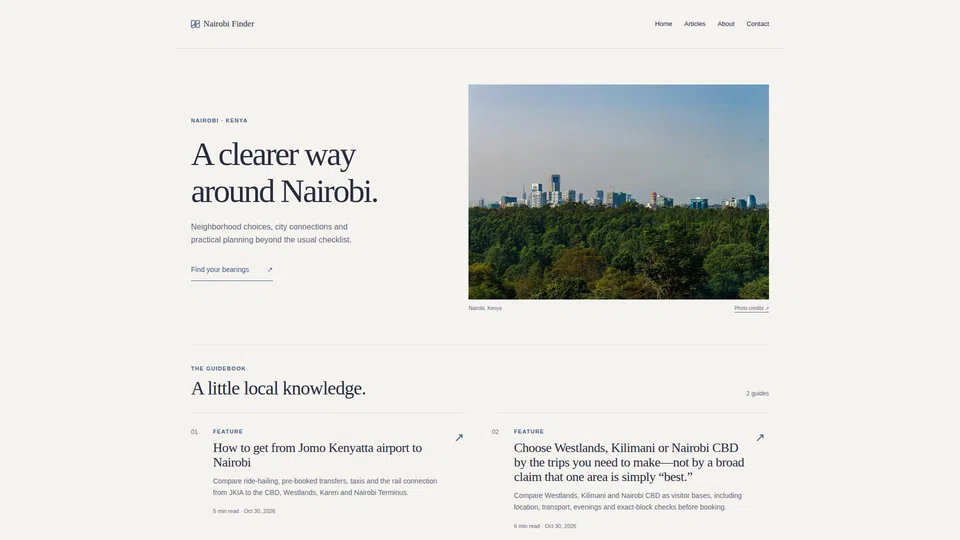 Homepage snapshot at launch