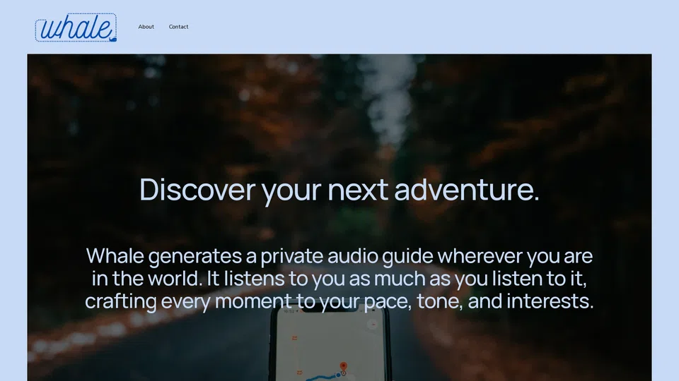 Homepage snapshot at launch