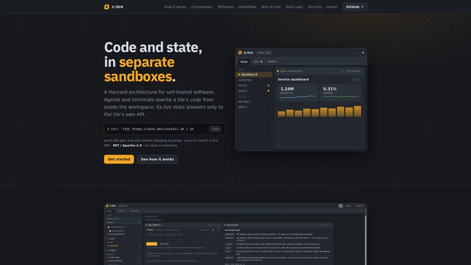 Homepage snapshot at launch