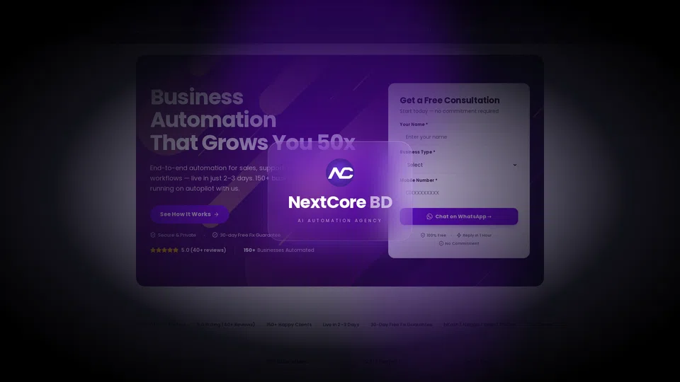 Homepage snapshot at launch