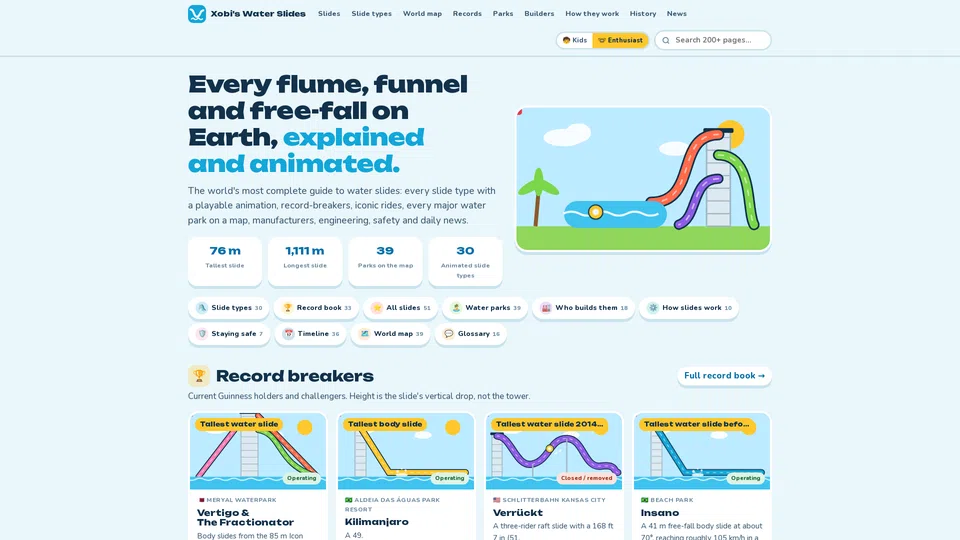 Homepage snapshot at launch