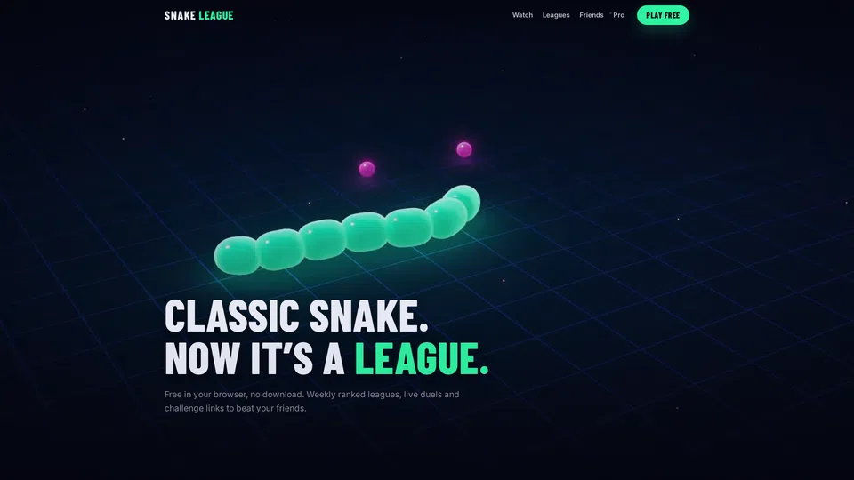 Homepage snapshot at launch