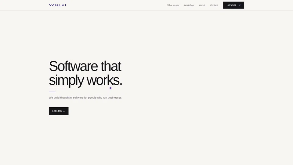 Homepage snapshot at launch
