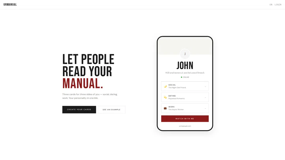 Homepage snapshot at launch