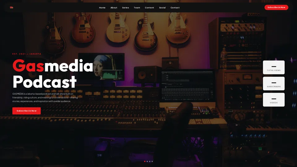 Homepage snapshot at launch