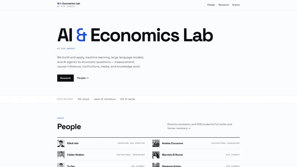 Homepage snapshot at launch