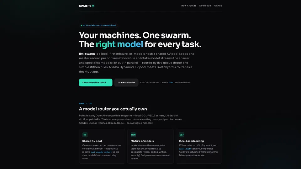 Homepage snapshot at launch