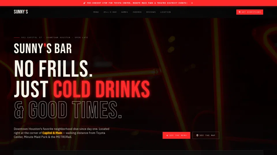 Homepage snapshot at launch