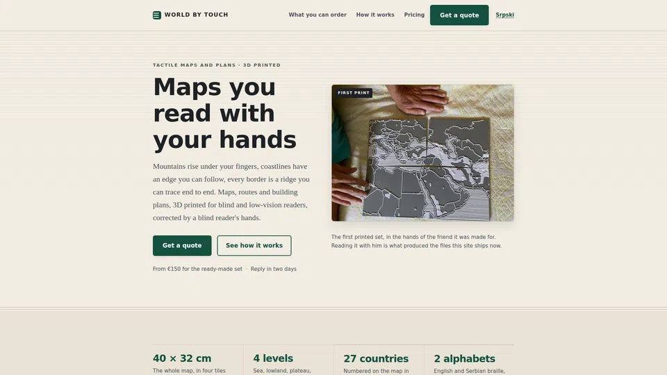 Homepage snapshot at launch