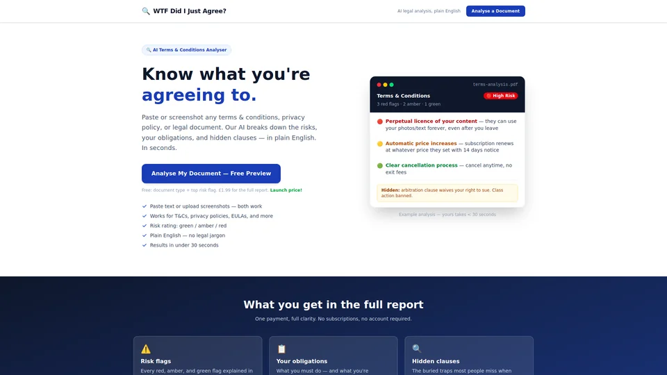 Homepage snapshot at launch