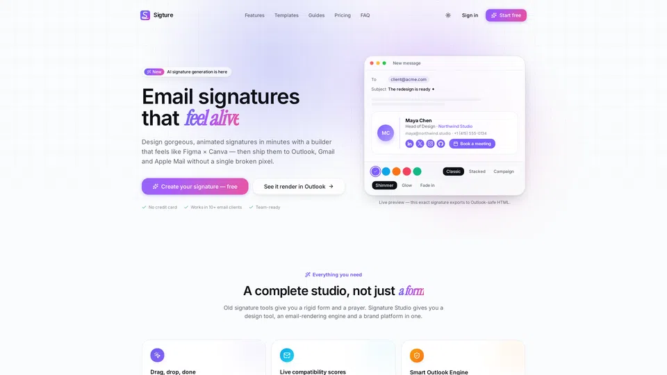 Homepage snapshot at launch