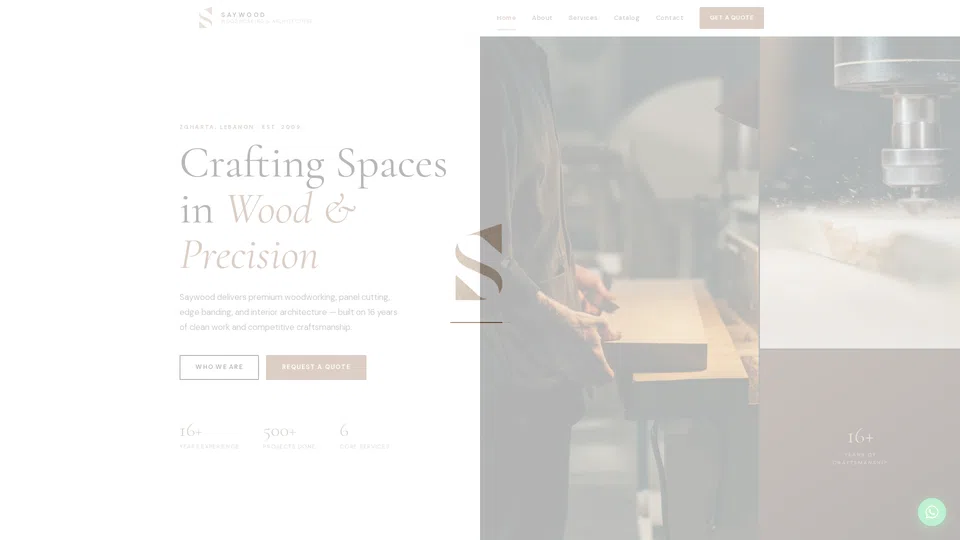 Homepage snapshot at launch